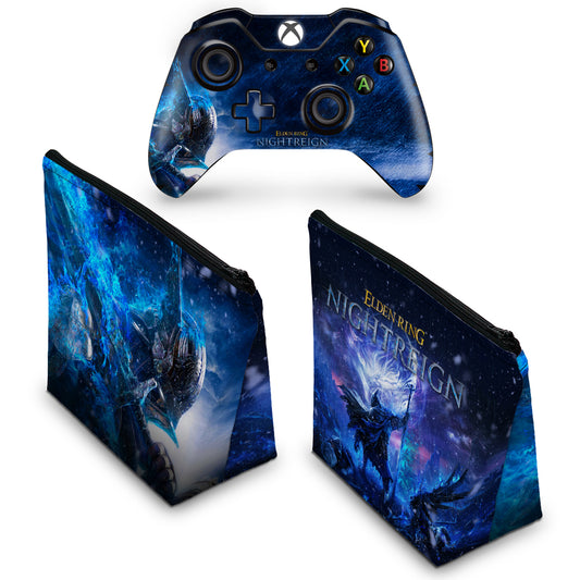 KIT Capa Case e Skin Anti-Rage Xbox One Fat Controle - Elden Ring Nightreign