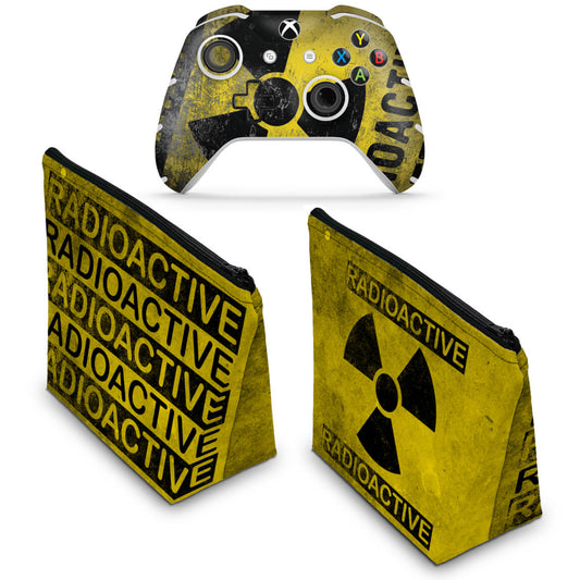 KIT Capa Case e Skin Anti-Rage Xbox One Slim X Controle - Radioativo