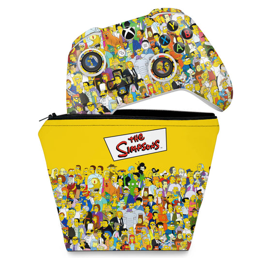 KIT Capa Case e Skin Anti-Rage Xbox One Slim X Controle - The Simpsons