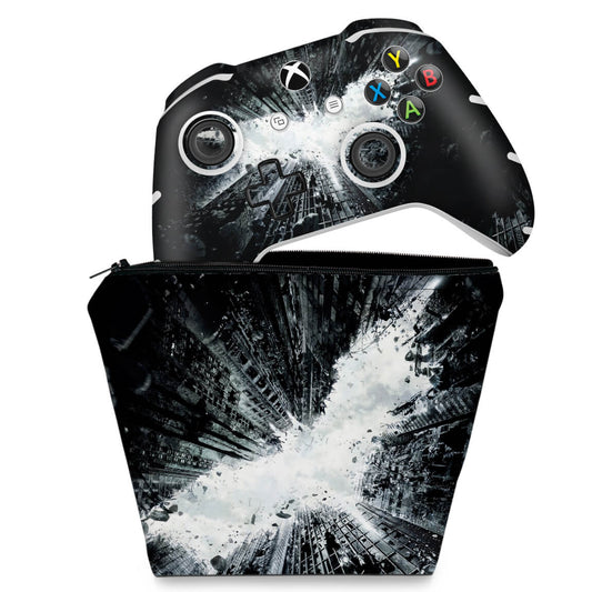 KIT Capa Case e Skin Anti-Rage Xbox One Slim X Controle - Batman - The Dark Knight