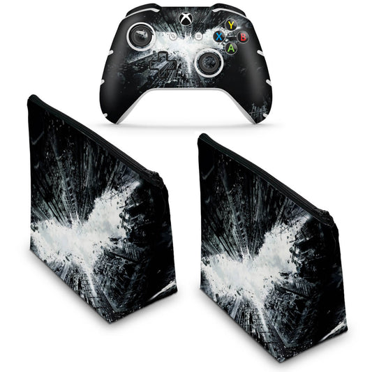KIT Capa Case e Skin Anti-Rage Xbox One Slim X Controle - Batman - The Dark Knight