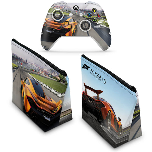 KIT Capa Case e Skin Anti-Rage Xbox One Slim X Controle - Forza Motor Sport