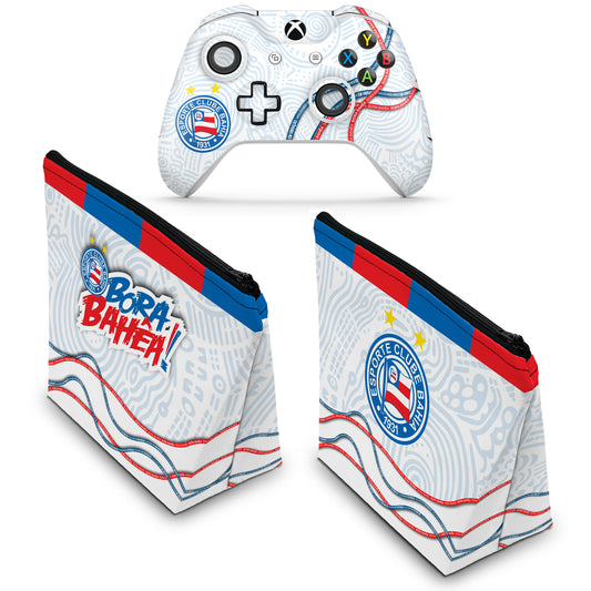 KIT Capa Case e Skin Anti-Rage Xbox One Slim X Controle - Bahia A