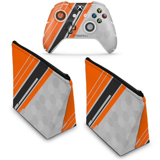 KIT Capa Case e Skin Anti-Rage Xbox One Slim X Controle - Titanfall Edition