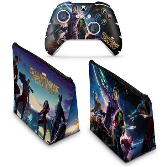 KIT Capa Case e Skin Anti-Rage Xbox One Slim X Controle - Guardiões da Galaxia