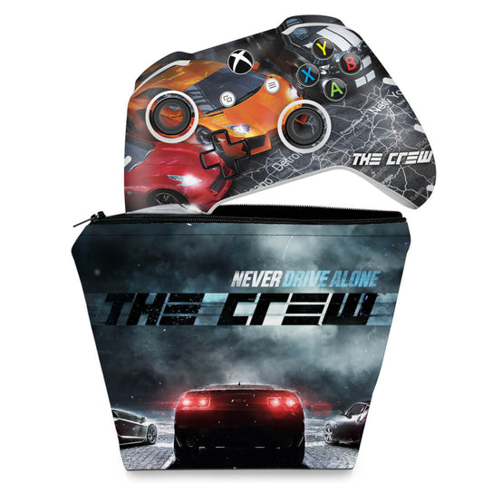 KIT Capa Case e Skin Anti-Rage Xbox One Slim X Controle - The Crew