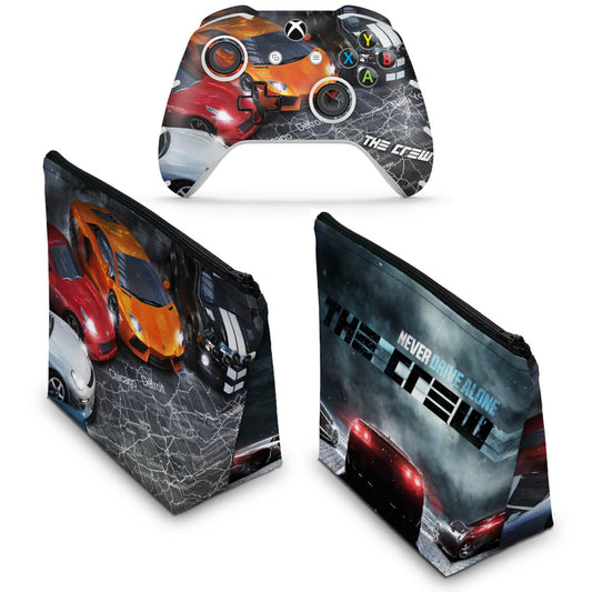 KIT Capa Case e Skin Anti-Rage Xbox One Slim X Controle - The Crew