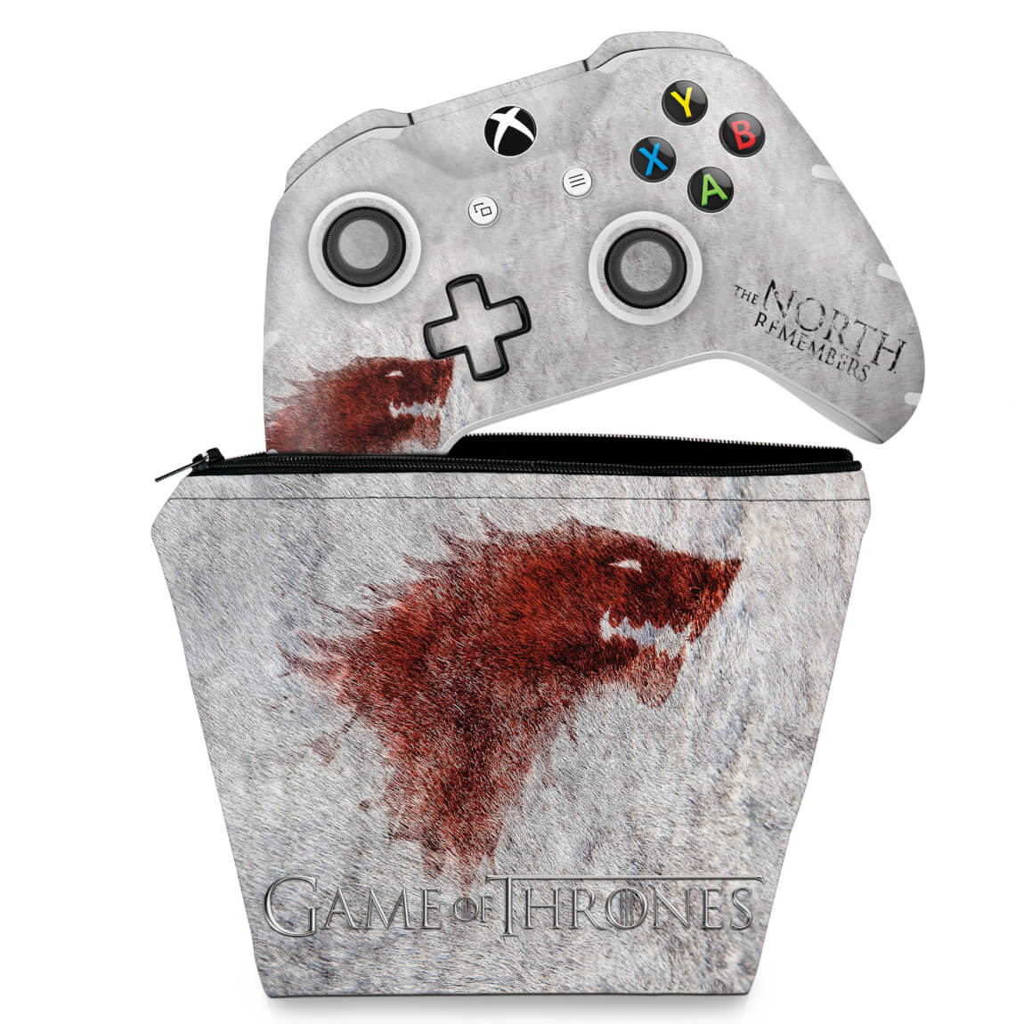 KIT Capa Case e Skin Anti-Rage Xbox One Slim X Controle - Game of Thrones #A