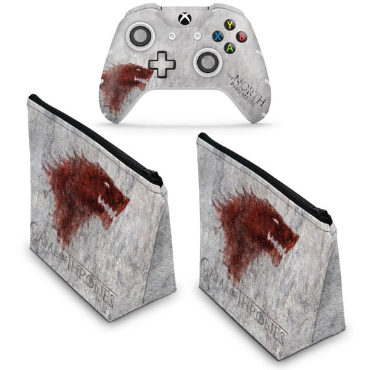 KIT Capa Case e Skin Anti-Rage Xbox One Slim X Controle - Game of Thrones #A