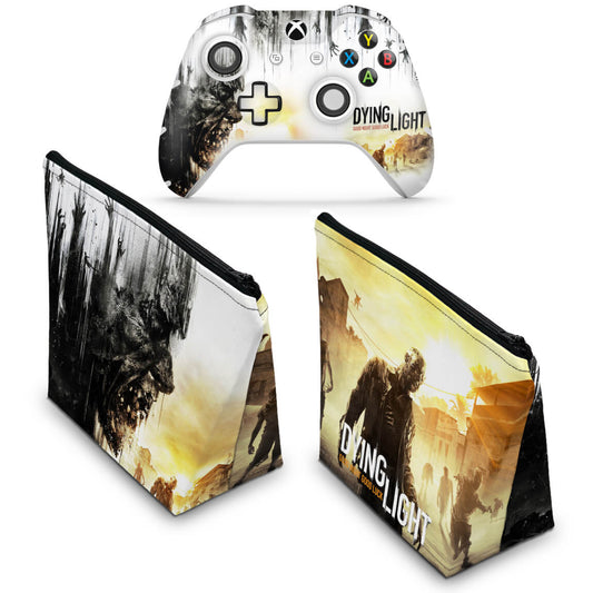 KIT Capa Case e Skin Anti-Rage Xbox One Slim X Controle - Dying Light