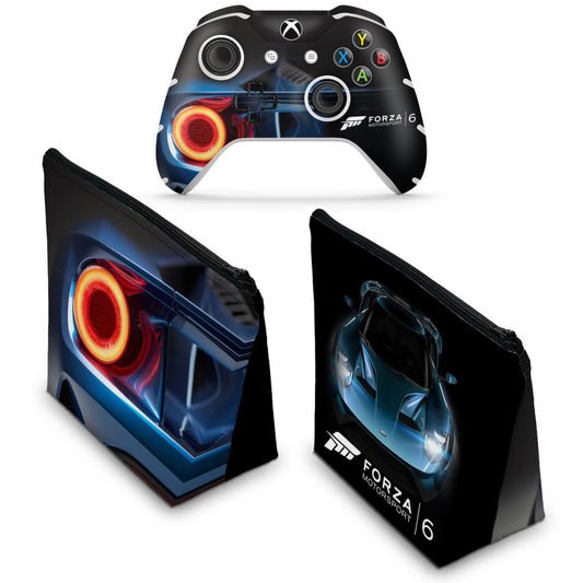 KIT Capa Case e Skin Anti-Rage Xbox One Slim X Controle - Forza Motor Sport 6