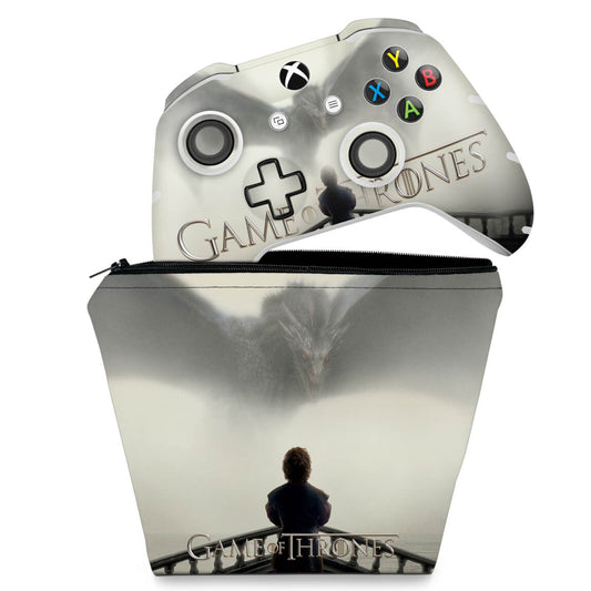 KIT Capa Case e Skin Anti-Rage Xbox One Slim X Controle - Game of Thrones #B