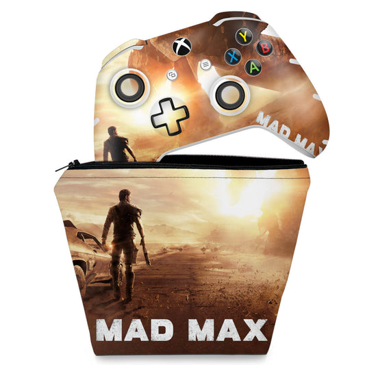 KIT Capa Case e Skin Anti-Rage Xbox One Slim X Controle - Mad Max