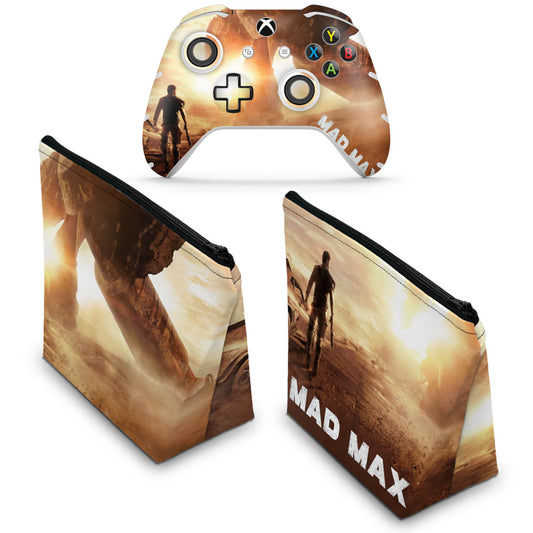 KIT Capa Case e Skin Anti-Rage Xbox One Slim X Controle - Mad Max