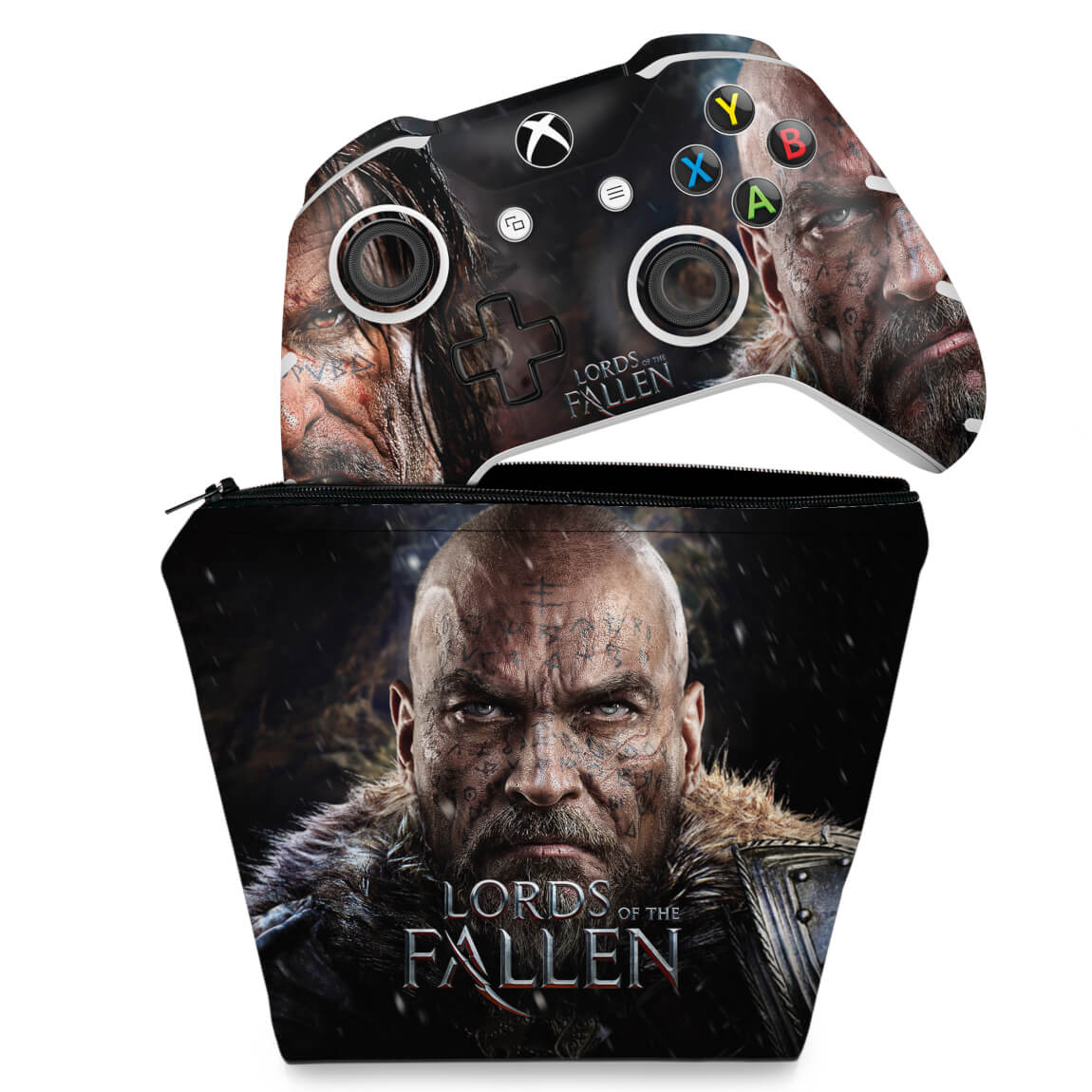 KIT Capa Case e Skin Anti-Rage Xbox One Slim X Controle - Lords of the Fallen