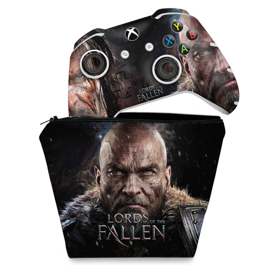 KIT Capa Case e Skin Anti-Rage Xbox One Slim X Controle - Lords of the Fallen