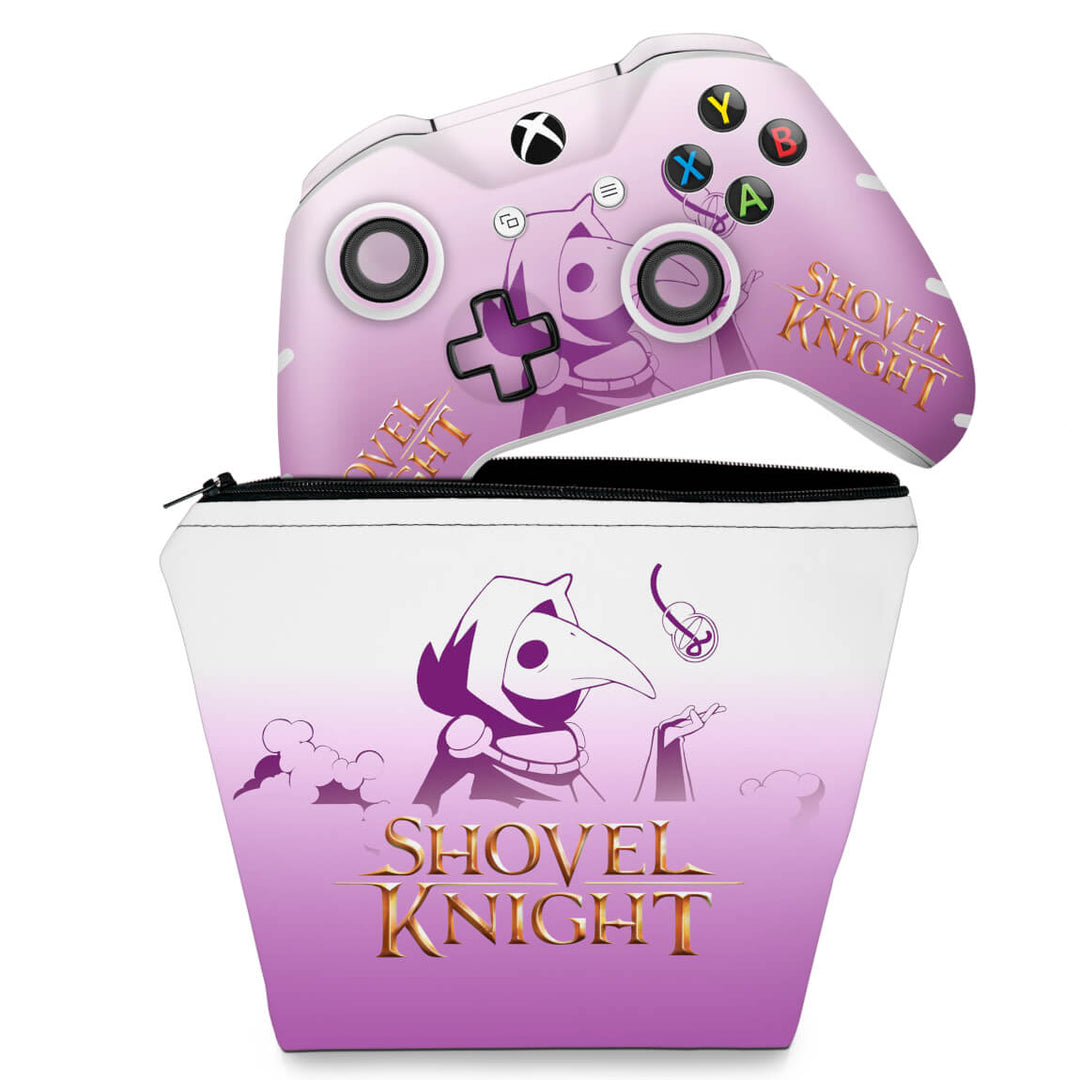 KIT Capa Case e Skin Anti-Rage Xbox One Slim X Controle - Shovel Knight