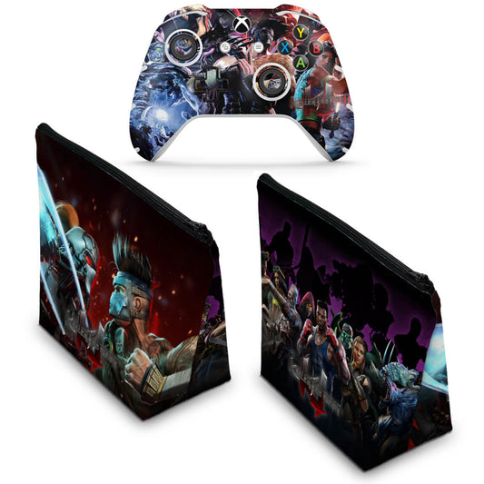 KIT Capa Case e Skin Anti-Rage Xbox One Slim X Controle - Killer Instinct
