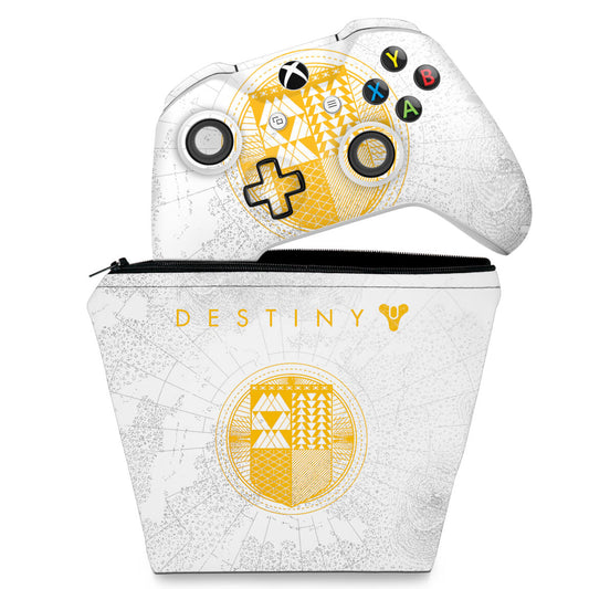 KIT Capa Case e Skin Anti-Rage Xbox One Slim X Controle - Destiny Limited Edition