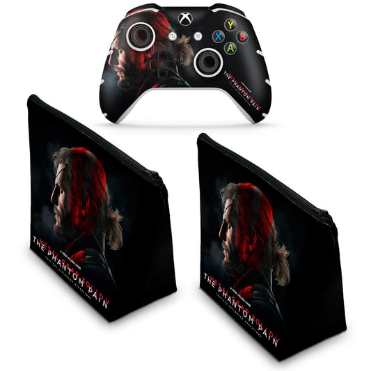 KIT Capa Case e Skin Anti-Rage Xbox One Slim X Controle - Metal Gear Solid 5: The Phantom Pain