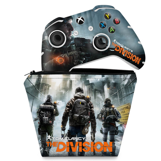 KIT Capa Case e Skin Anti-Rage Xbox One Slim X Controle - Tom Clancy's The Division