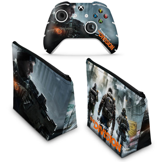 KIT Capa Case e Skin Anti-Rage Xbox One Slim X Controle - Tom Clancy's The Division