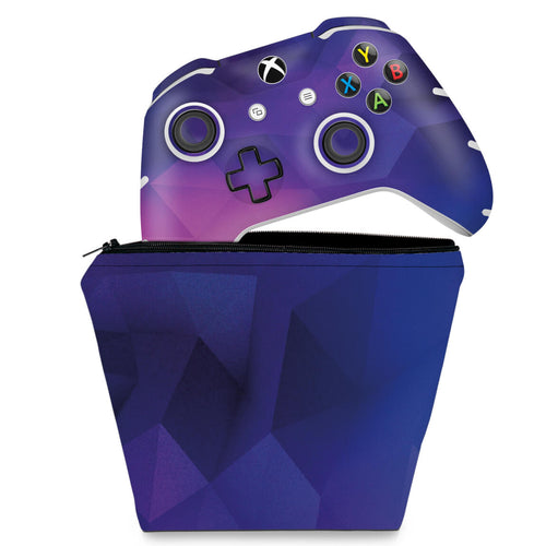 KIT Capa Case e Skin Anti-Rage Xbox One Slim X Controle - Abstrata #1