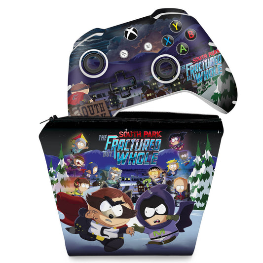 KIT Capa Case e Skin Anti-Rage Xbox One Slim X Controle - South Park: The Fractured But Whole