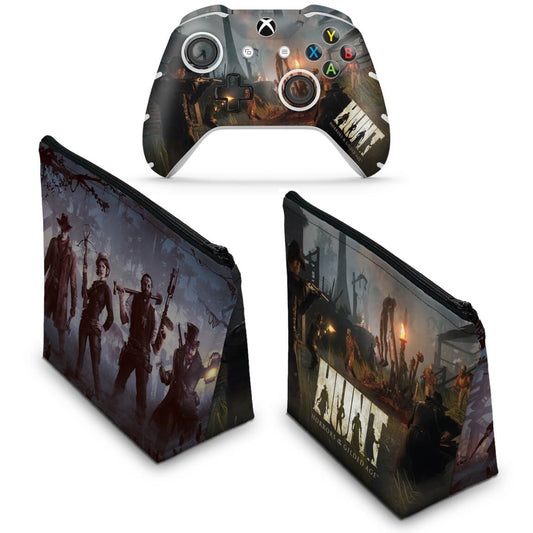 KIT Capa Case e Skin Anti-Rage Xbox One Slim X Controle - Hunt: Horrors of the Gilded Age