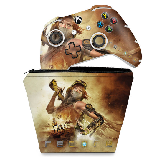 KIT Capa Case e Skin Anti-Rage Xbox One Slim X Controle - Recore