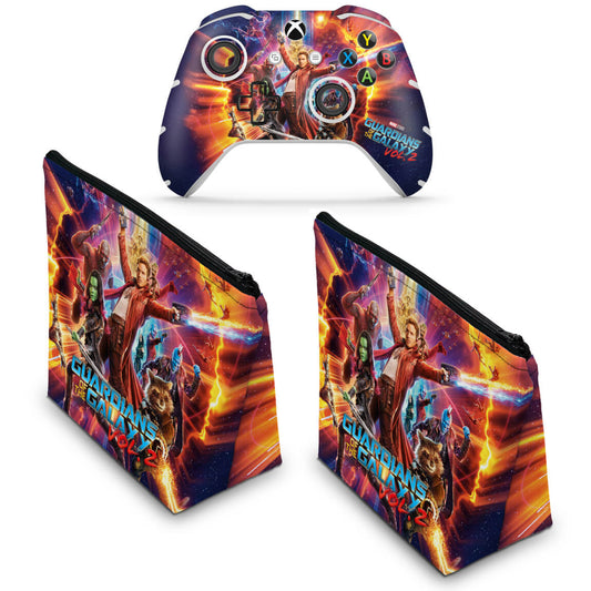 KIT Capa Case e Skin Anti-Rage Xbox One Slim X Controle - Guardiões da Galáxia Vol 2