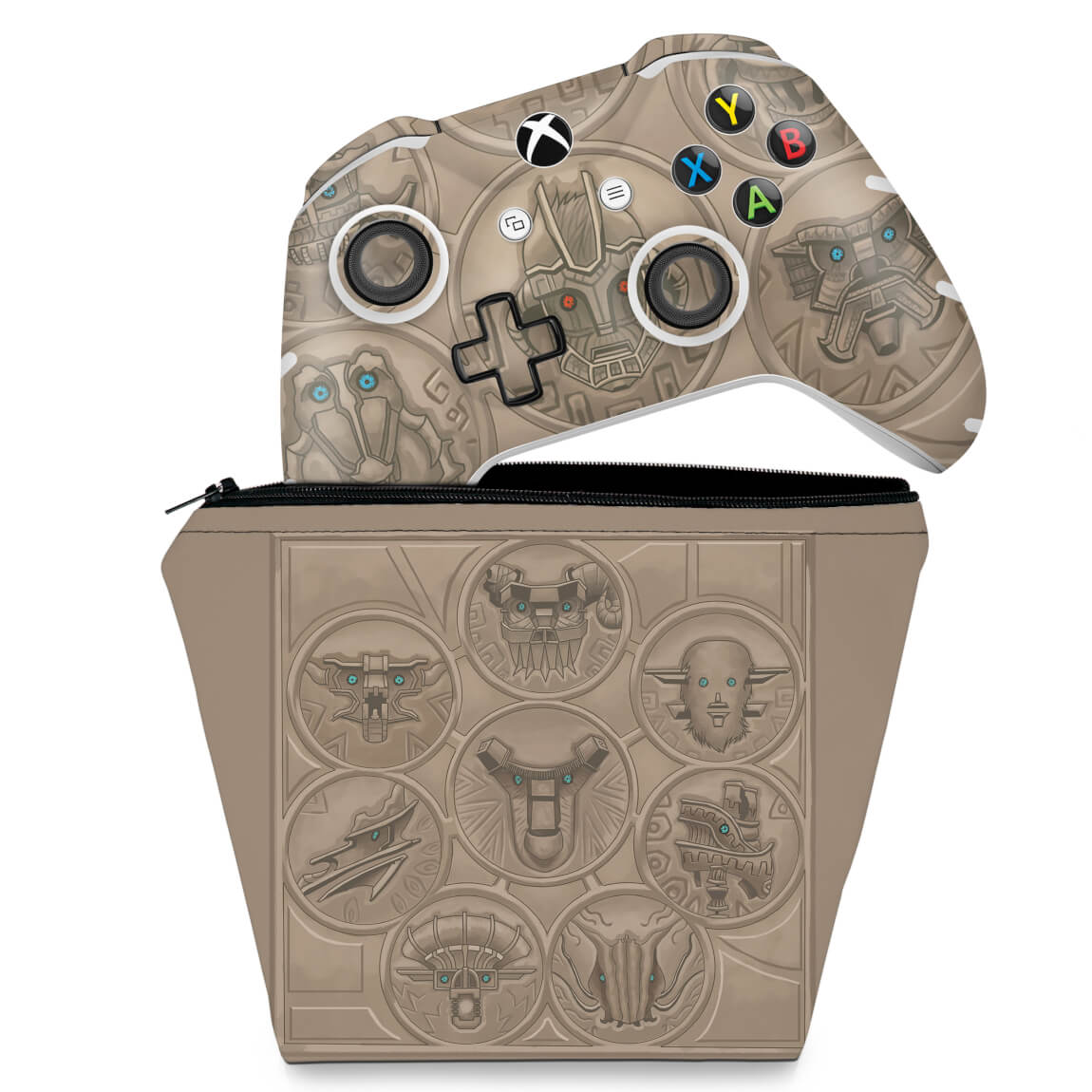 KIT Capa Case e Skin Anti-Rage Xbox One Slim X Controle - Shadow Of The Colossus