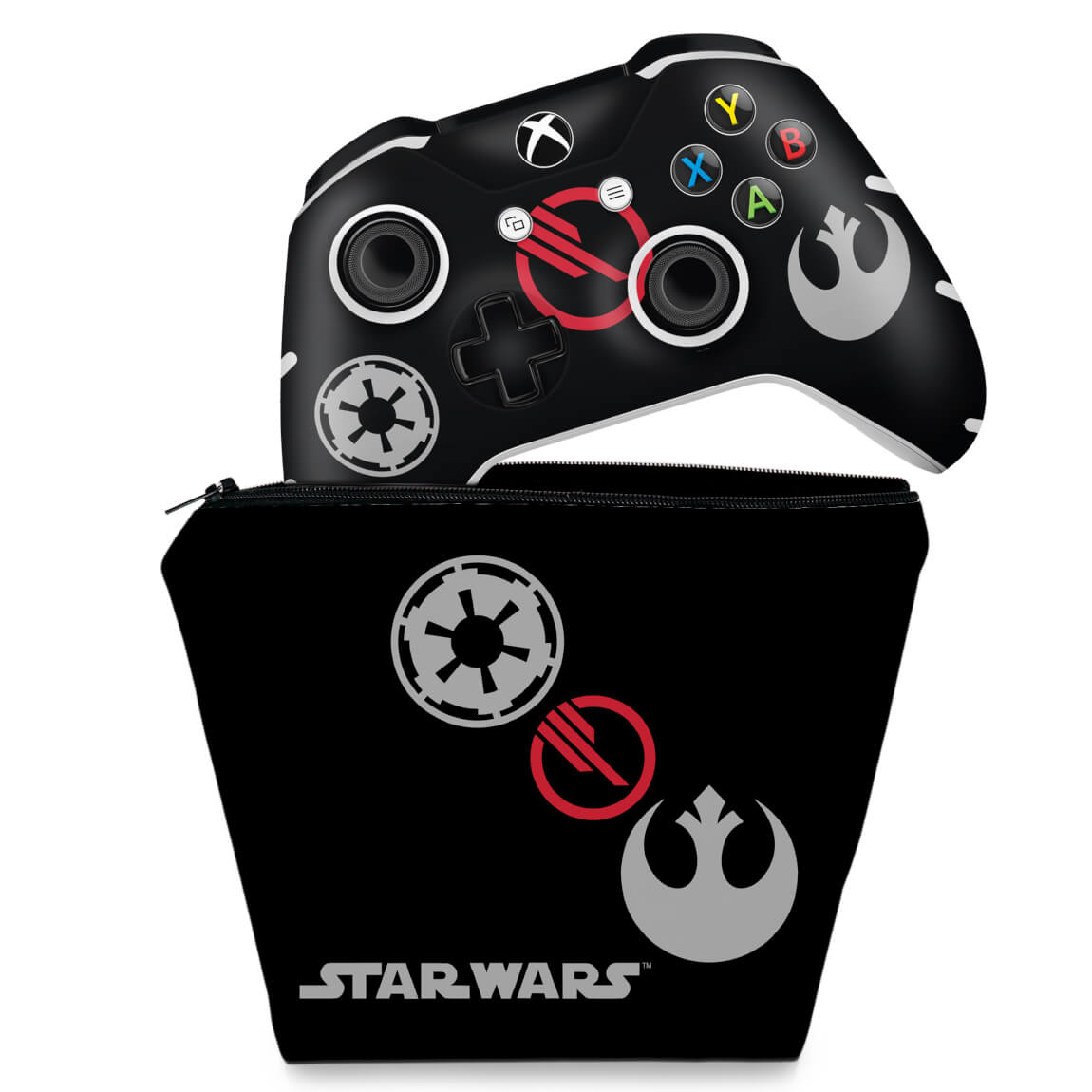 KIT Capa Case e Skin Anti-Rage Xbox One Slim X Controle - Star Wars Battlefront 2 Edition