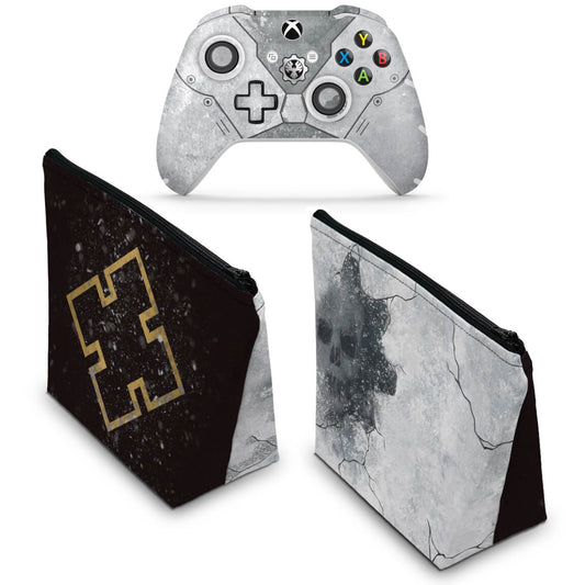 KIT Capa Case e Skin Anti-Rage Xbox One Slim X Controle - Gears 5 Special Edition Bundle