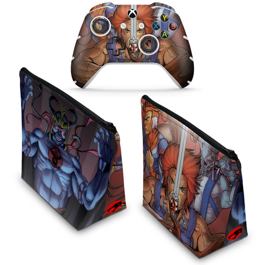 KIT Capa Case e Skin Anti-Rage Xbox One Slim X Controle - Thundercats