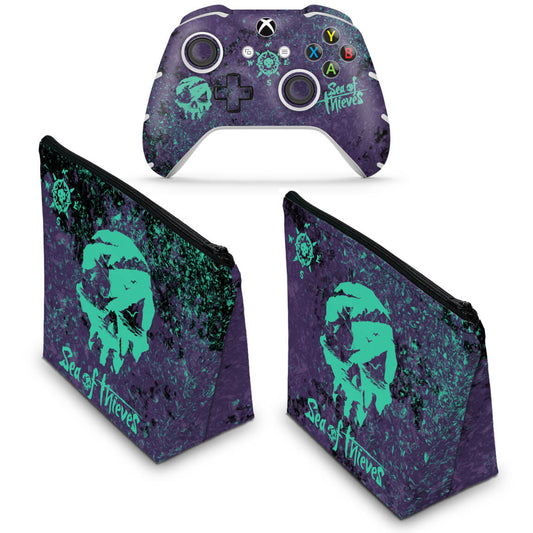 KIT Capa Case e Skin Anti-Rage Xbox One Slim X Controle - Sea Of Thieves Bundle