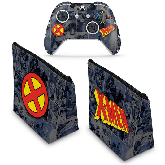KIT Capa Case e Skin Anti-Rage Xbox One Slim X Controle - X-Men Comics
