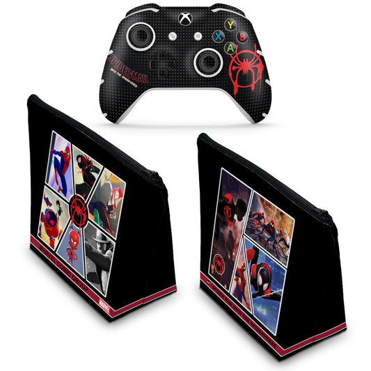 KIT Capa Case e Skin Anti-Rage Xbox One Slim X Controle - Homem-Aranha no Aranhaverso