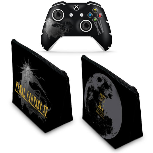 KIT Capa Case e Skin Anti-Rage Xbox One Slim X Controle - Final Fantasy XV Bundle