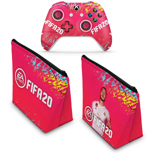 KIT Capa Case e Skin Anti-Rage Xbox One Slim X Controle - FIFA 20