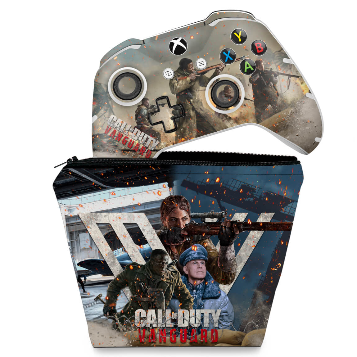 KIT Capa Case e Skin Anti-Rage Xbox One Slim X Controle - Call of Duty Vanguard