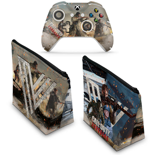 KIT Capa Case e Skin Anti-Rage Xbox One Slim X Controle - Call of Duty Vanguard