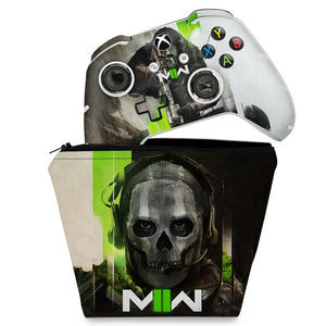 KIT Capa Case e Skin Anti-Rage Xbox One Slim X Controle - Call Of Duty Modern Warfare II