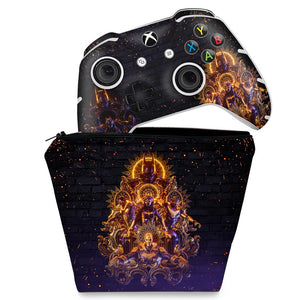 KIT Capa Case e Skin Anti-Rage Xbox One Slim X Controle - Gotham Knights