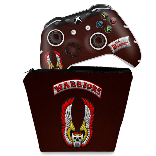 KIT Capa Case e Skin Anti-Rage Xbox One Slim X Controle - The Warriors