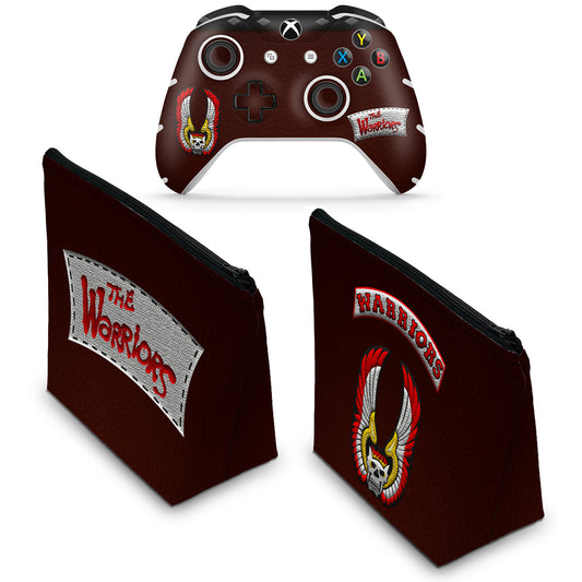 KIT Capa Case e Skin Anti-Rage Xbox One Slim X Controle - The Warriors