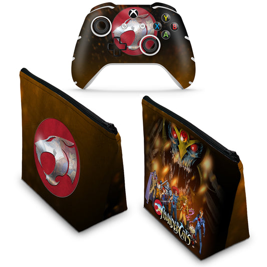 KIT Capa Case e Skin Anti-Rage Xbox One Slim X Controle - Thundercats B