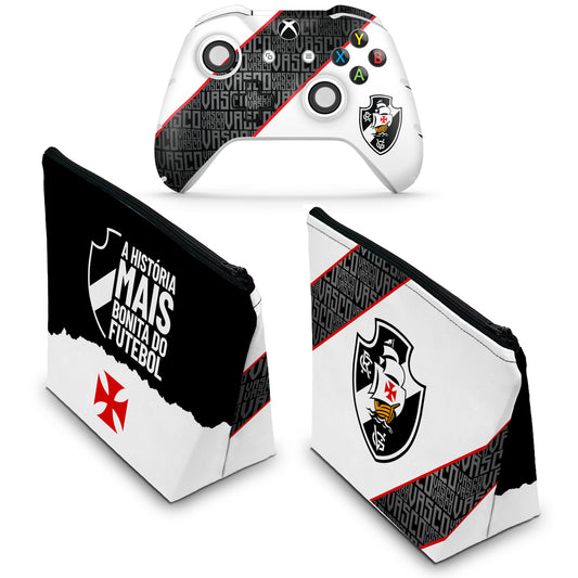 KIT Capa Case e Skin Anti-Rage Xbox One Slim X Controle - Vasco A
