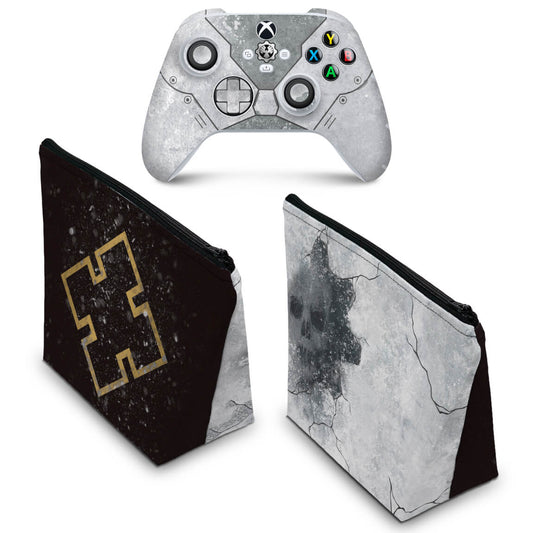 KIT Capa Case e Skin Anti-Rage Xbox Series S X Controle - Gears 5 Bundle