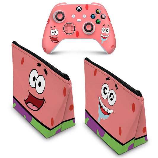 KIT Capa Case e Skin Anti-Rage Xbox Series S X Controle - Patrick